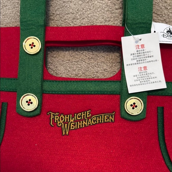 Disney Parks EPCOT Germany Felt Tote Bag with Playful Design - Picture 3 of 8